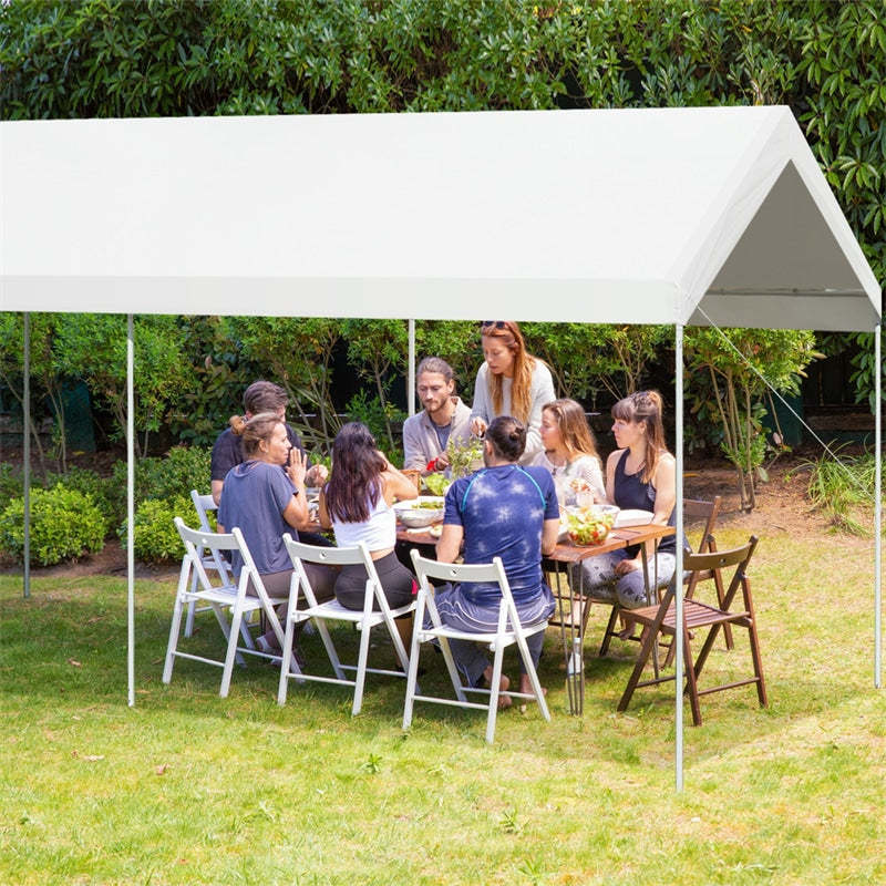 10' x 20' Heavy Duty Carport Steel Frame Car Canopy Portable Garage Shelter Waterproof Sun Proof Outdoor Camping Event Party Canopy Tent