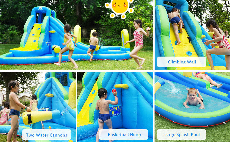 5 in 1 Giant Inflatable Water Slide Bouncer Water Park without Blower