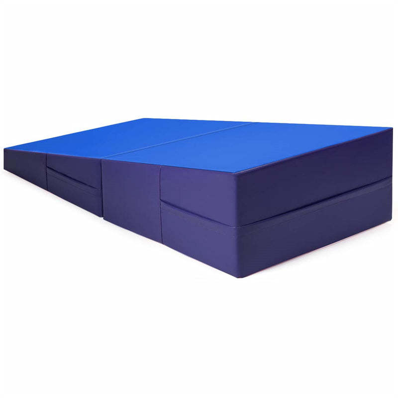 Gymnastics Wedge Mat, Folding & Non-Folding Cheese Wedge Mat for Tumbling, Yoga, Martial, Home Exercise, Incline Mat for Kids Adults