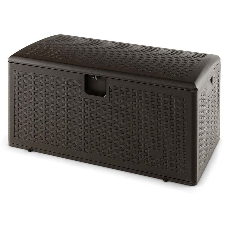 73 Gallon Patio Deck Box, Weather-Resistant Outdoor Storage Container with Lockable Lid & Side Handle for Furniture Cushions, Garden Tools & Toys