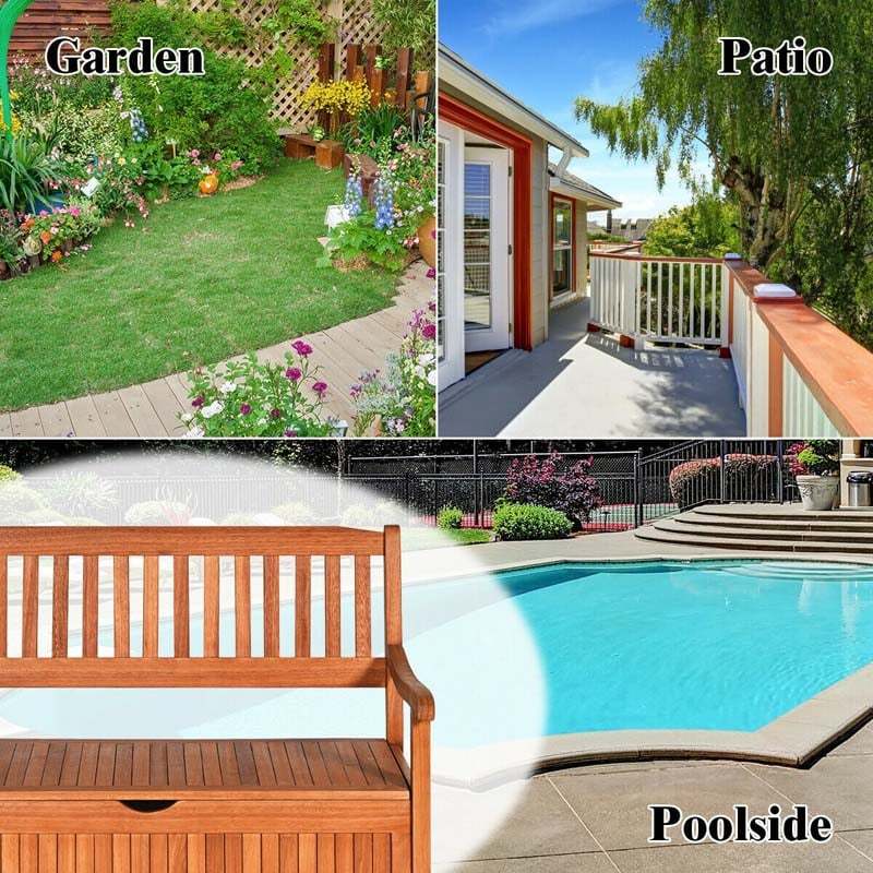 Bestoutdor Storage Deck Box Garden Bench
