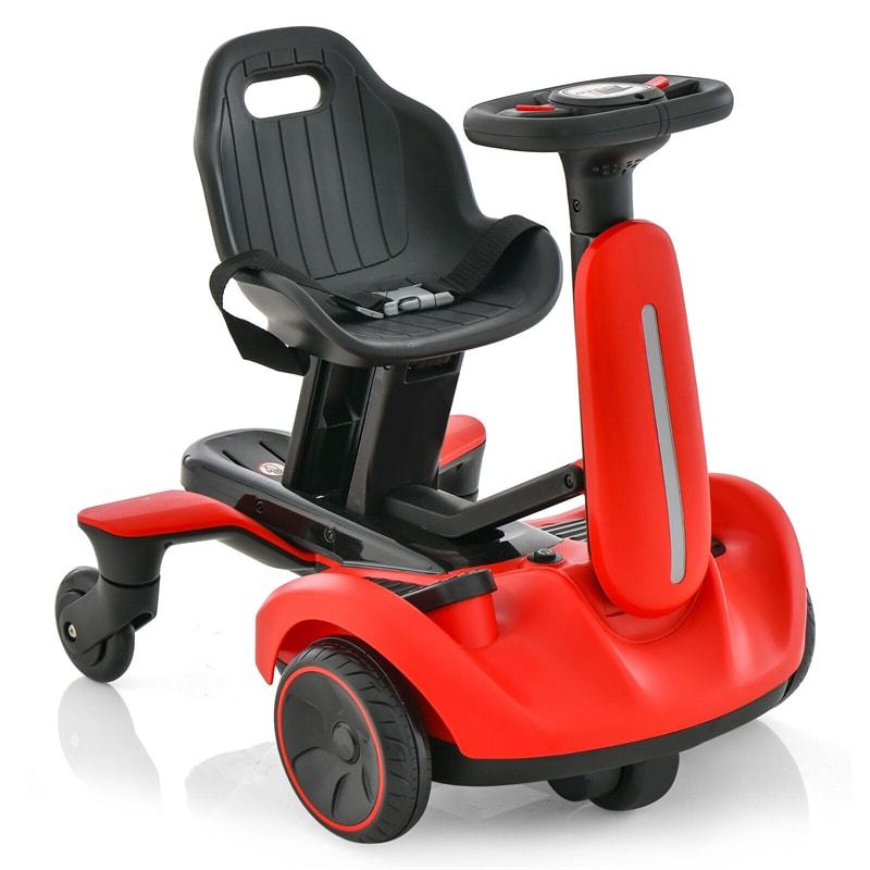 6V Electric Kids Ride-On Drift Car with 360° Spin, 2-Position Adjustable Seat, Horn & Engine, Drifting Go Kart Toy for Boys & Girls