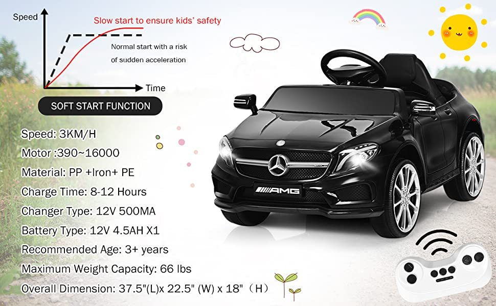 12V Electric Kids Ride On Car Licensed Mercedes Benz GLA45 with Remote Control