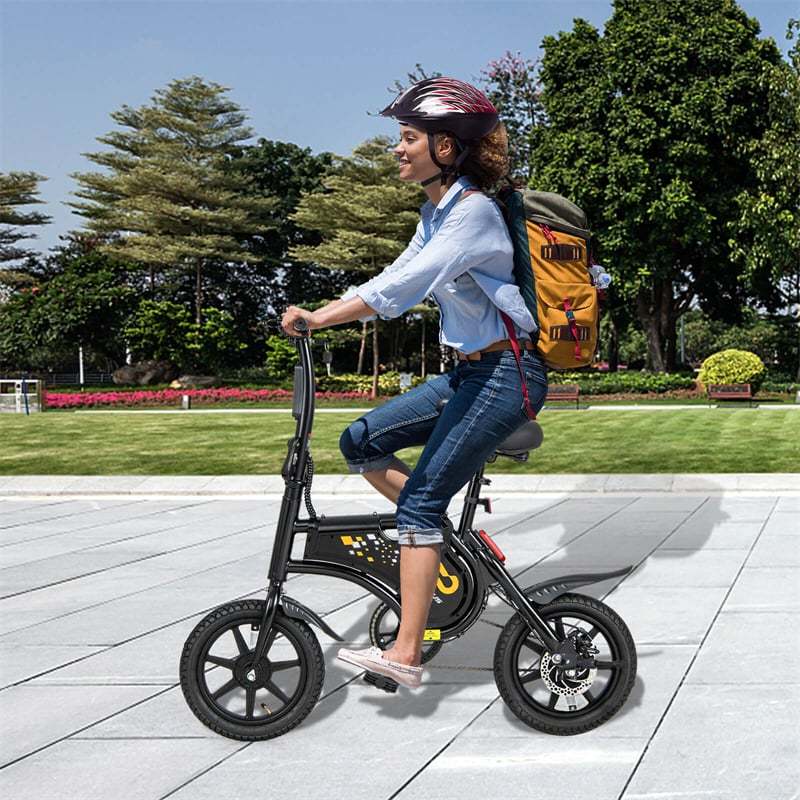 Electric Bike for Adults, 14" Folding Electric Bicycle with 350W Motor, 36V Battery, Cruise Control & Adjustable Saddle, Mini E-Bike for Commuting