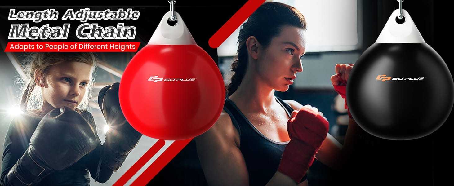 18" Water Aqua Punching Bag, 110Lbs Heavy Bag with Adjustable Metal Chain & Water Injection Hose, Boxing Training Bag for Adults Fitness, MMA