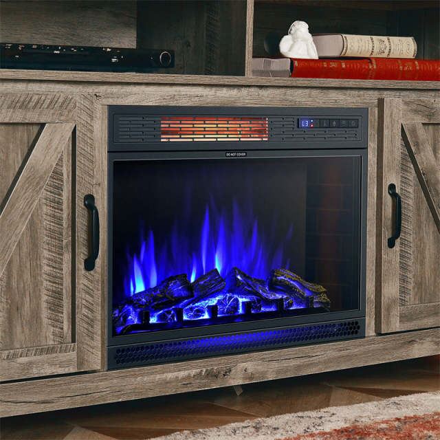 25" Electric Fireplace Insert, 1350W Freestanding Recessed Fireplace Heater with Remote Control, 3 Flame Colors, Adjustable Temperature & 6H Timer