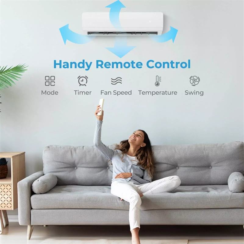 27000 BTU Dual Zone Mini Split Air Conditioner with Heat Pump, 19 SEER2 Wifi Ductless Inverter Split System AC Unit, Works with Alexa