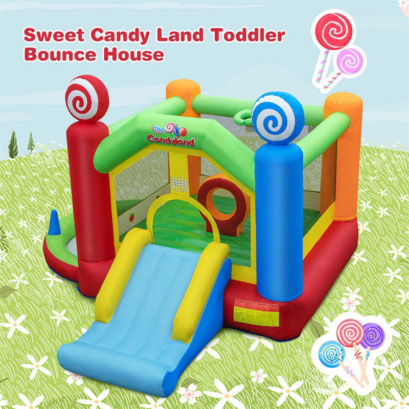 Inflatable Bounce House Candy Land Theme Kids Giant Jumping Bouncy Castle with 735w Air Blower