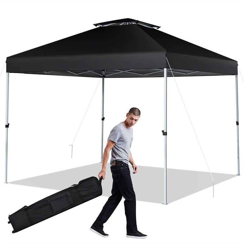 10' x 10' Pop Up Canopy Tent 2-Tier Outdoor Instant Folding