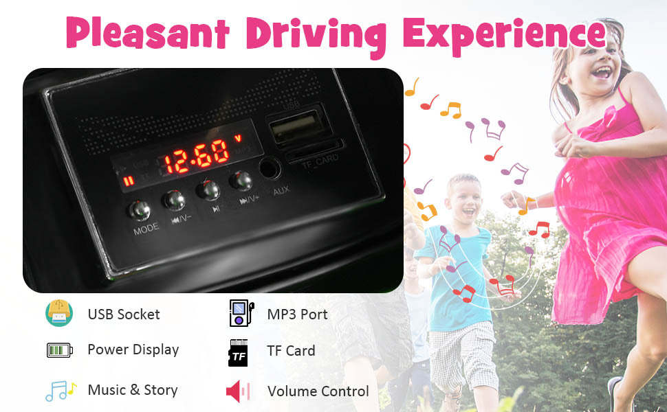 Kids Ride on Car 12V Licensed Lamborghini Battery Powered 4WD Sports Car Electric Vehicle with Remote Control & LED Lights