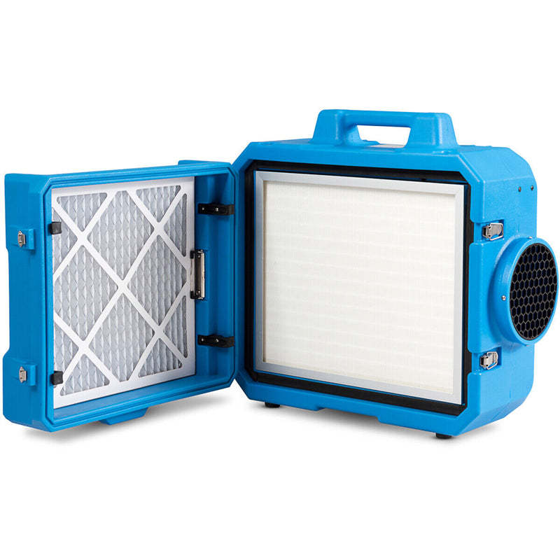 Industrial Commercial HEPA Air Scrubber with Odor Eliminator, ETL Certified 150-500CFM Heavy Duty Air Purifier Negative Air Machine for 500-2000sq.ft