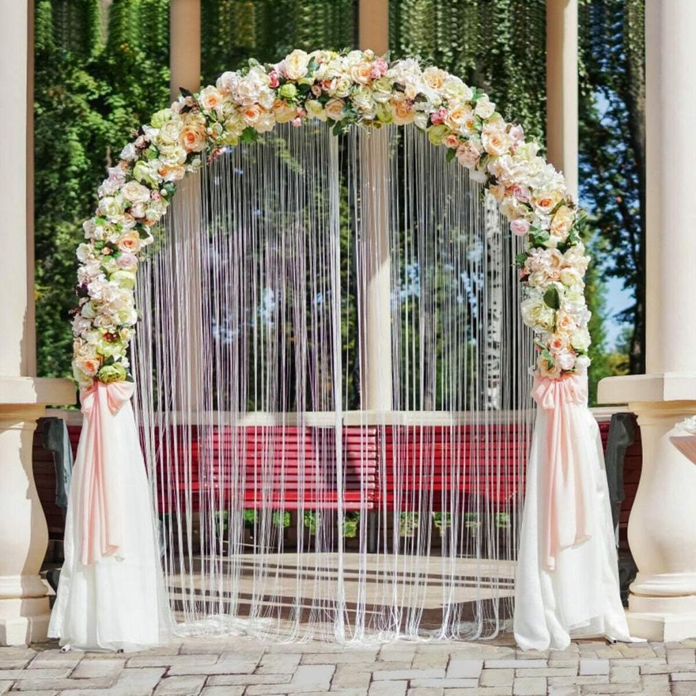 7.2FT Metal Garden Arch Trellis, Heavy Duty Steel Archway with Stakes for Climbing Plants, Wide Garden Arbor for Lawn, Party, Wedding Decoration