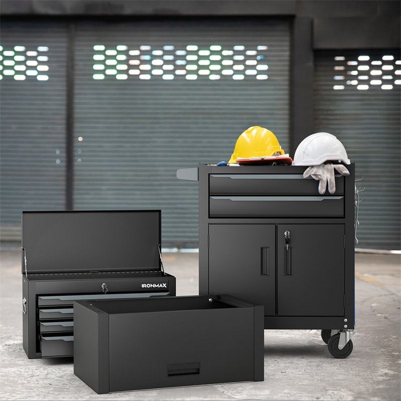 6 Drawer Rolling Tool Chest, 3-in-1 Extra Large Tool Storage Cabinet with Lockable Wheels & Auto Lock, Heavy-Duty Tool Box for Garage, Workshop