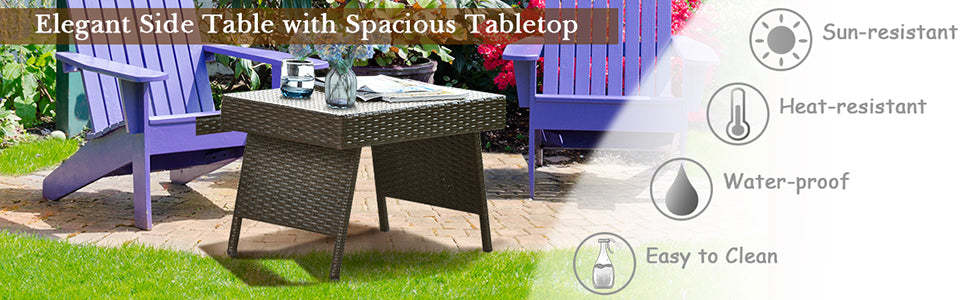 patio rattan wicker table outdoor furniture bestoutdor.com