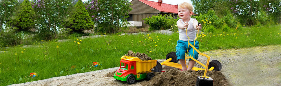 Heavy Duty Kids Ride-on Sand Digger Digging Excavator with Wheels