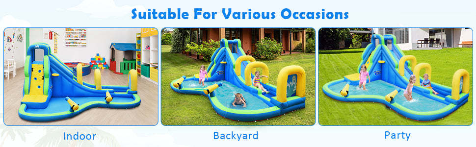 5 in 1 Giant Inflatable Water Slide Bouncer Water Park without Blower