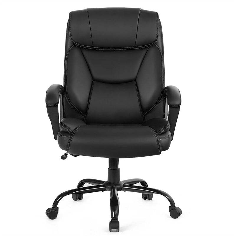 500lbs Big And Tall Office Chair, High Back Leather Massage Executive Chair with Remote Control, Height Adjustable Wide Seat Computer Desk Chair