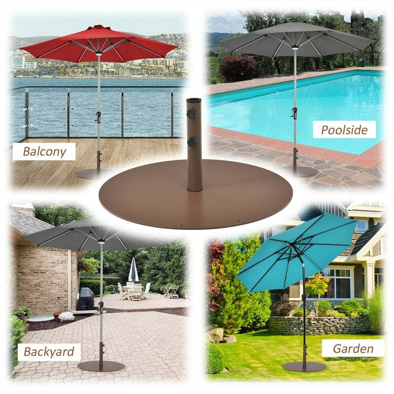 29.5 Inches Round Outdoorr Steel Market Umbrella Base Stand