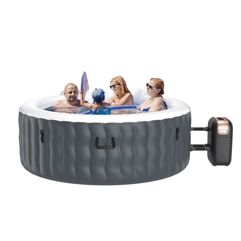 4 Person SaluSpa Inflatable Hot Tub Spa Indoor Outdoor 71" Portable Hot Tub with 108 Massage Bubble Jets Filter Cartridge & Tub Cover