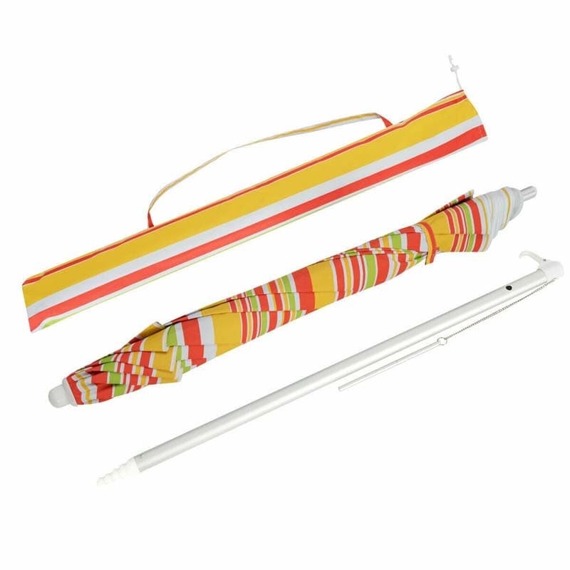 6.5 ft Beach Umbrella with Sand Anchor & Carrying Bag