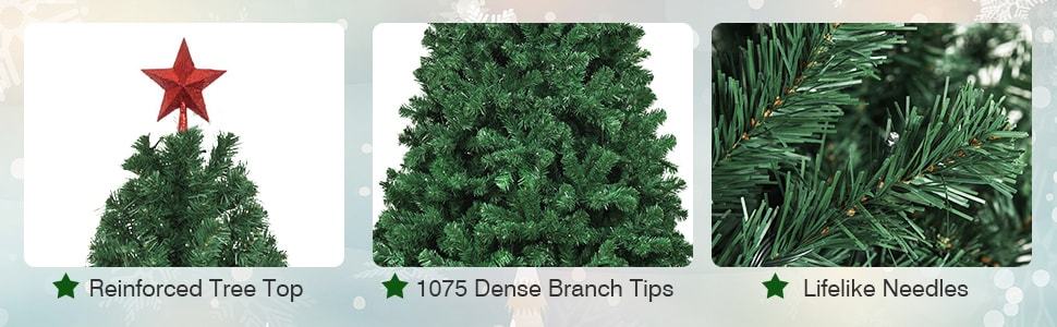 7.5FT Pre-Lit Artificial Spruce Christmas Tree with 550 Multicolor Lights & Metal Stand for Festival