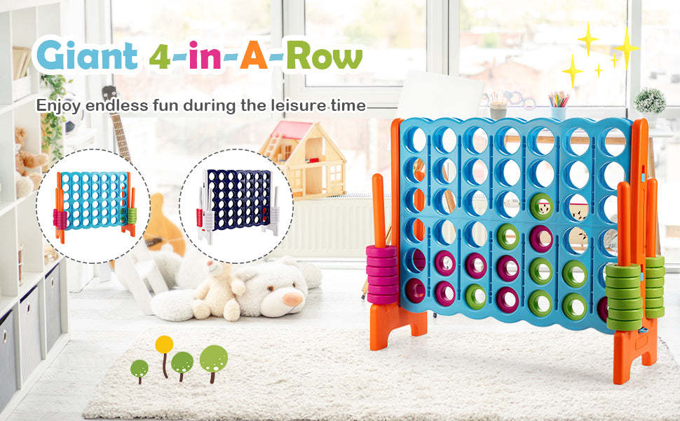 Jumbo 4-to-Score 4-in-A-Row Giant Game Set for Kids Adults