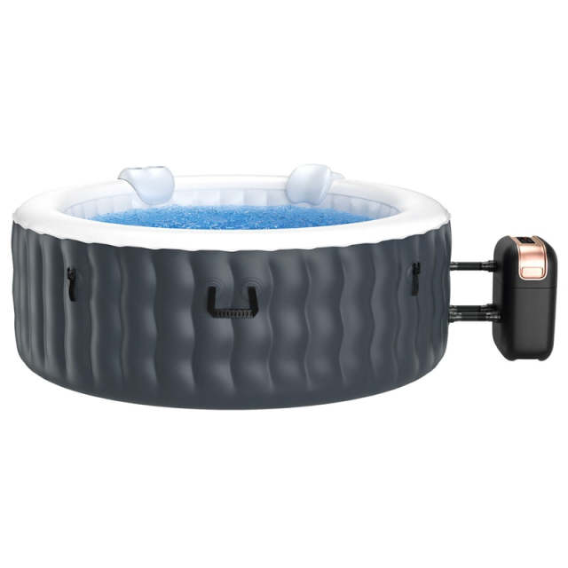 4 Person SaluSpa Inflatable Hot Tub Spa Indoor Outdoor 71" Portable Hot Tub with 108 Massage Bubble Jets Filter Cartridge & Tub Cover
