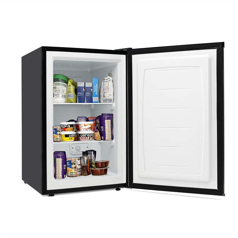 3 Cu.Ft Compact Upright Freezer, Small Freezer with Reversible Stainless Steel Door, Removable Shelves, Adjustable Thermostat for Home Office