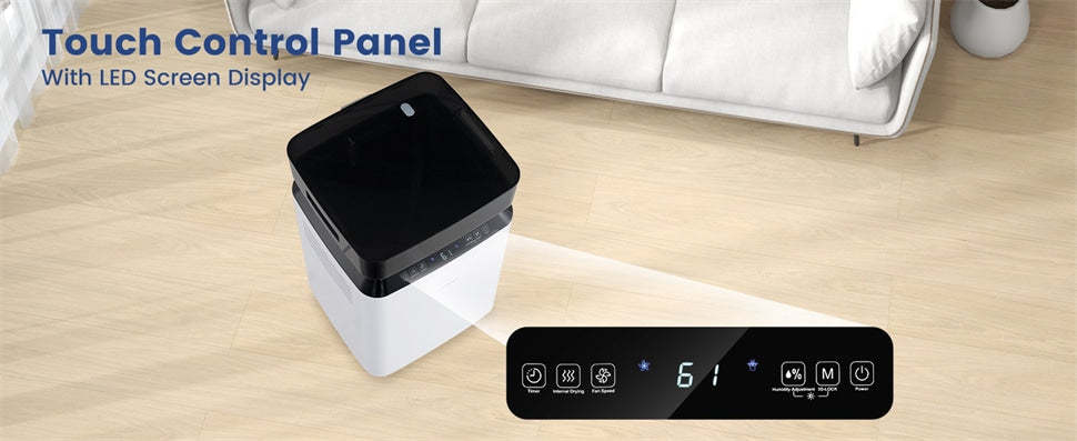 70 Pints Dehumidifier for Basement Home, 4,500 Sq.Ft Energy Efficient Dehumidifier with Pump, Drain Hose, 4 Wheels & 2.2 Gal Water Tank