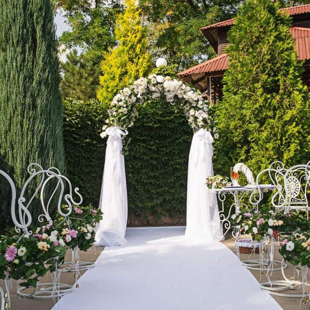 7.2FT Metal Garden Arch Trellis, Heavy Duty Steel Archway with Stakes for Climbing Plants, Wide Garden Arbor for Lawn, Party, Wedding Decoration
