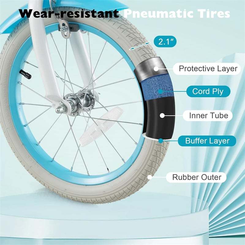 18" Kids Bike, Toddler Bicycle Girls Boys Bike for 3-8 Years Old with Training Wheels Adjustable Seat Removable Basket