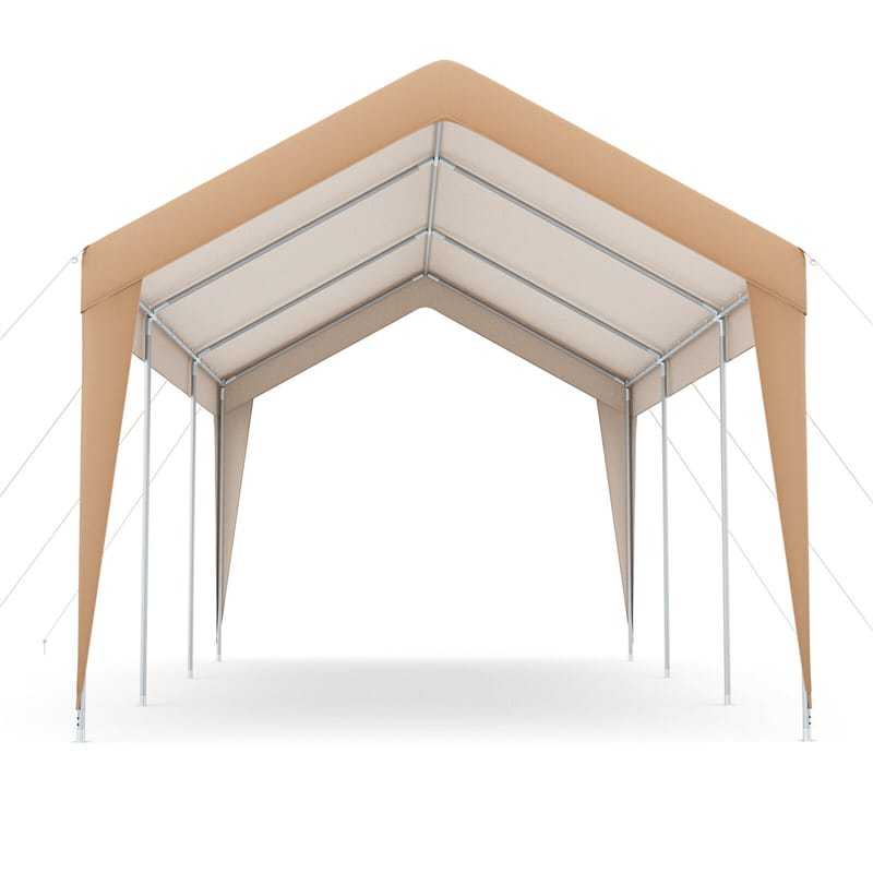 10 x 20FT Heavy Duty Carport Car Canopy Portable Garage Car Shelter Outdoor Storage Tent with All-Weather Tarp & Galvanized Steel Frame