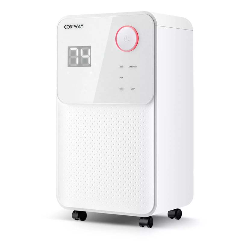 32 Pints Dehumidifier for Home & Basements, 2000 Sq. Ft Portable Dehumidifier with Drain Hose, 3-Color Digital Display, 4 Modes & 24H Timer