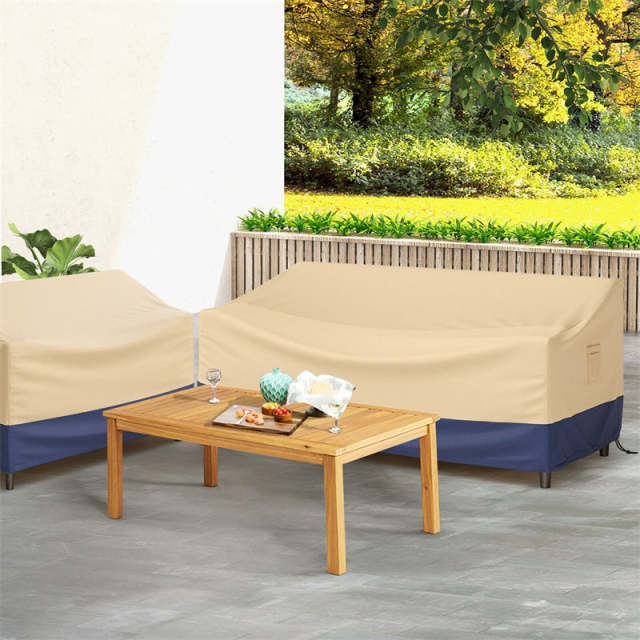 3-Seater Outdoor Couch Cover Waterproof Deep Sofa Cover with Padded Handle & Air Vent, 77" x 43" Patio Furniture Cover