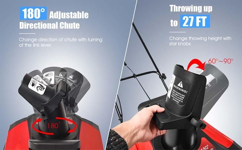 18-Inch 15 Amp Electric Snow Thrower Corded Snow Blower 720Lbs/Minute