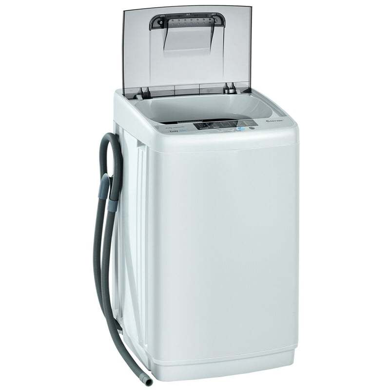 Full Automatic Washing Machine, 2-in-1 Portable Washer Spin Dryer Combo 8.8lbs Capacity with Drain Pump & 10 Programs for Apartment, RV, Dorm