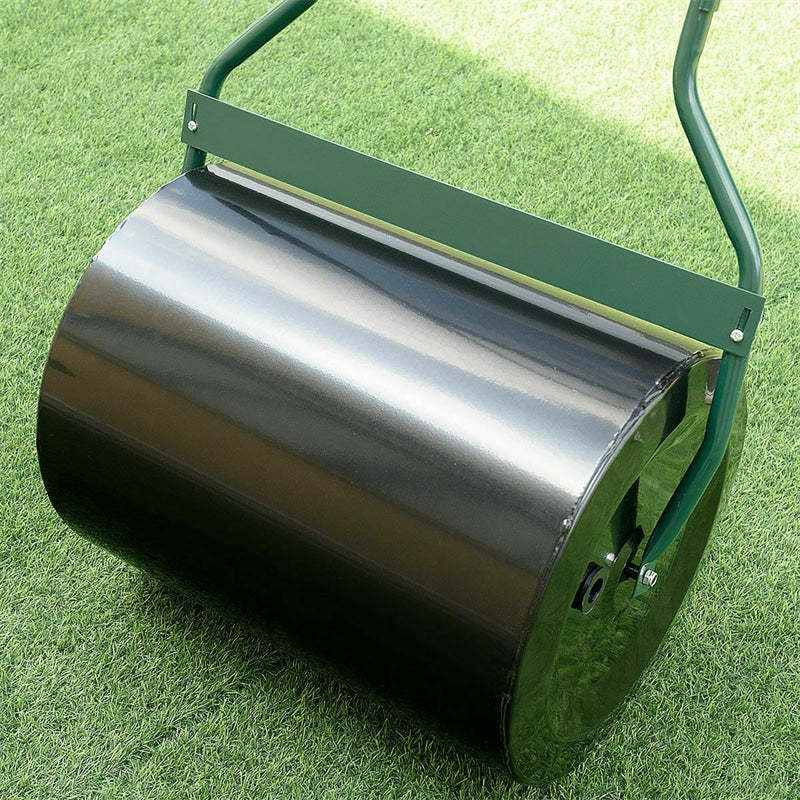 20 Inch Heavy Duty Push Tow-Behind Lawn Roller Filled With Water Sand
