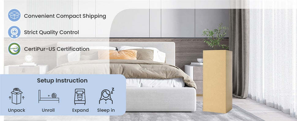 8" Twin XL Adjustable Bed Mattress Gel Infused Memory Foam Mattress with Jacquard Cover, 3D CNC Cutting & Bamboo Charcoal Memory Foam