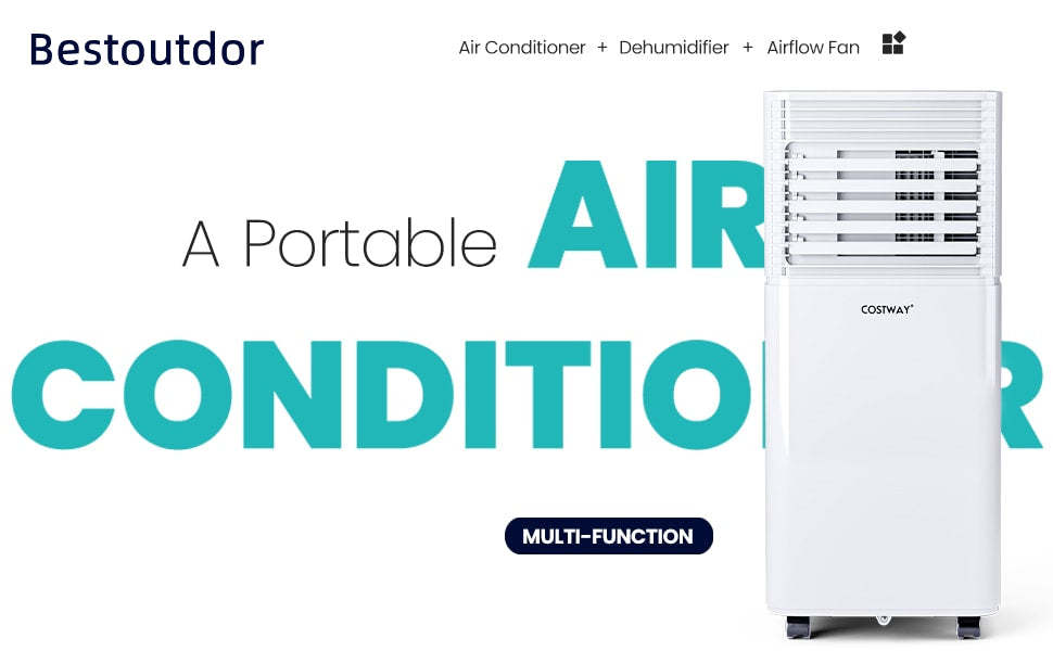 10000 BTU 4-in-1 Portable Air Conditioner AC Unit with Fan Dehumidifier Mode & Remote Control