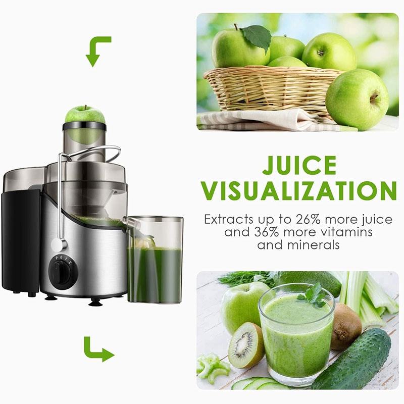 Easy Clean 3 Speed Juicer Machine Juice Extractor for Fruits and Vegs