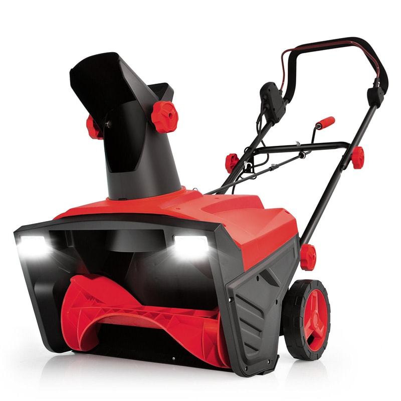 20" Walk-behind Snow Blower, 120V 15Amp Electric Snow Thrower with Folding Handle & 180° Rotating Chute, Corded Snow Sweeper for Driveway Yard
