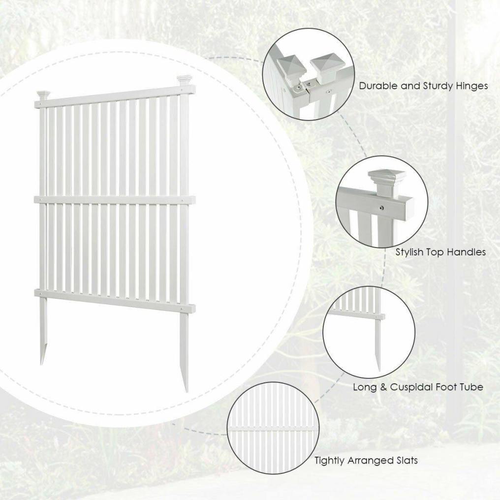 36" x 48" Outdoor Fence Garden Privacy Screen Space Divider with 2 Panels