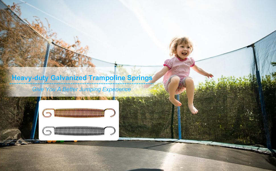 20 Pcs 7 Ft Heavy-Duty Galvanized Steel Trampoline Spring Replacement Kit