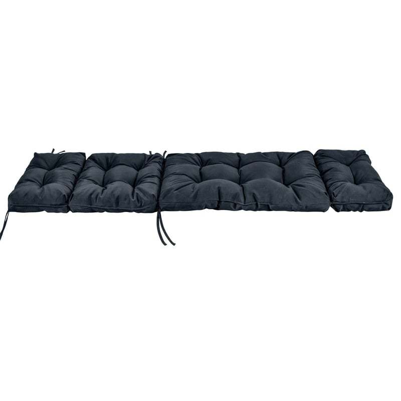 73" Thick Waterproof Outdoor Chaise Lounge Cushion with String Ties, All-Weather Patio Recliner Chair Pad for Poolside, Garden & Indoor Use