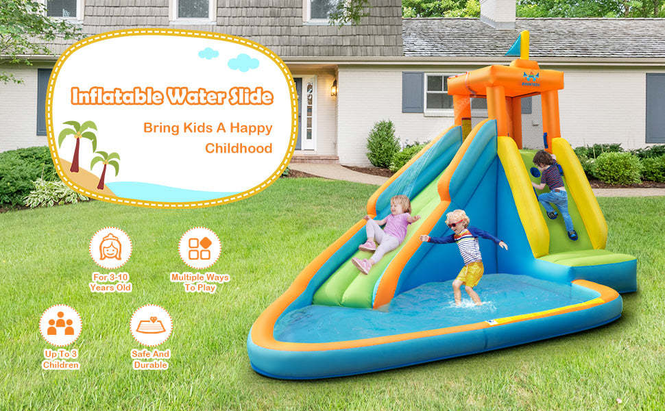 Outdoor Kids Inflatable Water Slide Bouncy Castle without Blower