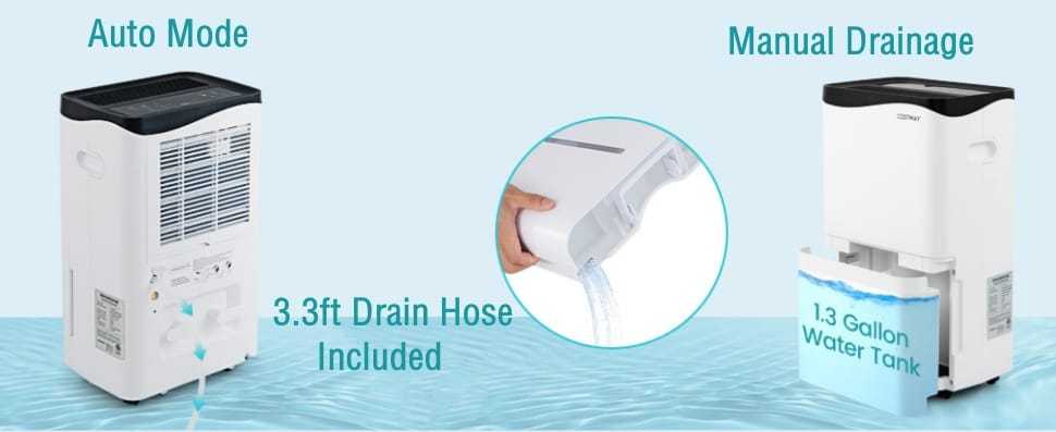 5500 Sq.Ft Dehumidifier for Home Basements, 100-Pint Dehumidifier with Smart App & Alexa Control and Drain Hose