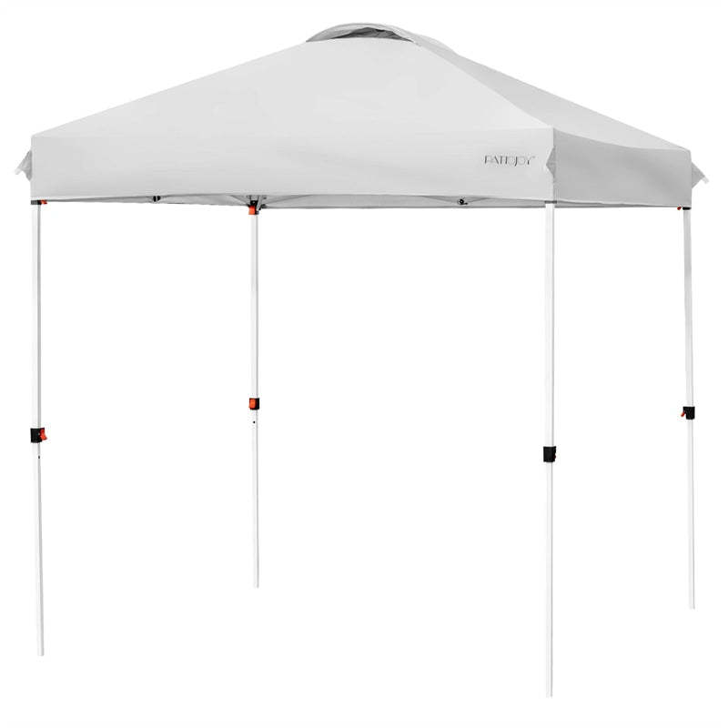 6.6x6.6FT Outdoor Pop-up Canopy Tent with Height Adjustable, Roller Bag & Weight Bags, Commercial Instant Canopy Sun Shelter for Camping, Party