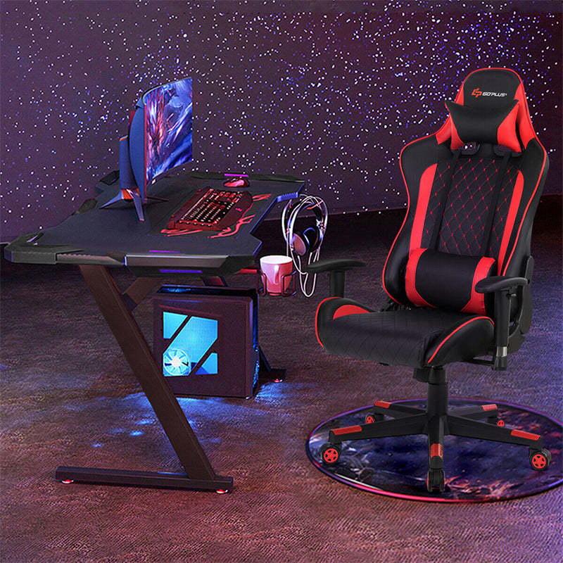 Massage Gaming Chair Gaming Recliner Ergonomic High Back Office Computer Chair with Adjustable Armrest & Lumbar Pillow