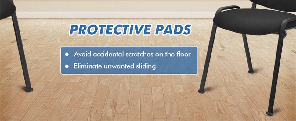 Guest Reception Chairs Set of 5 Stackable Conference Room Chairs with Ergonomic Upholstered Seats for Office Waiting Room