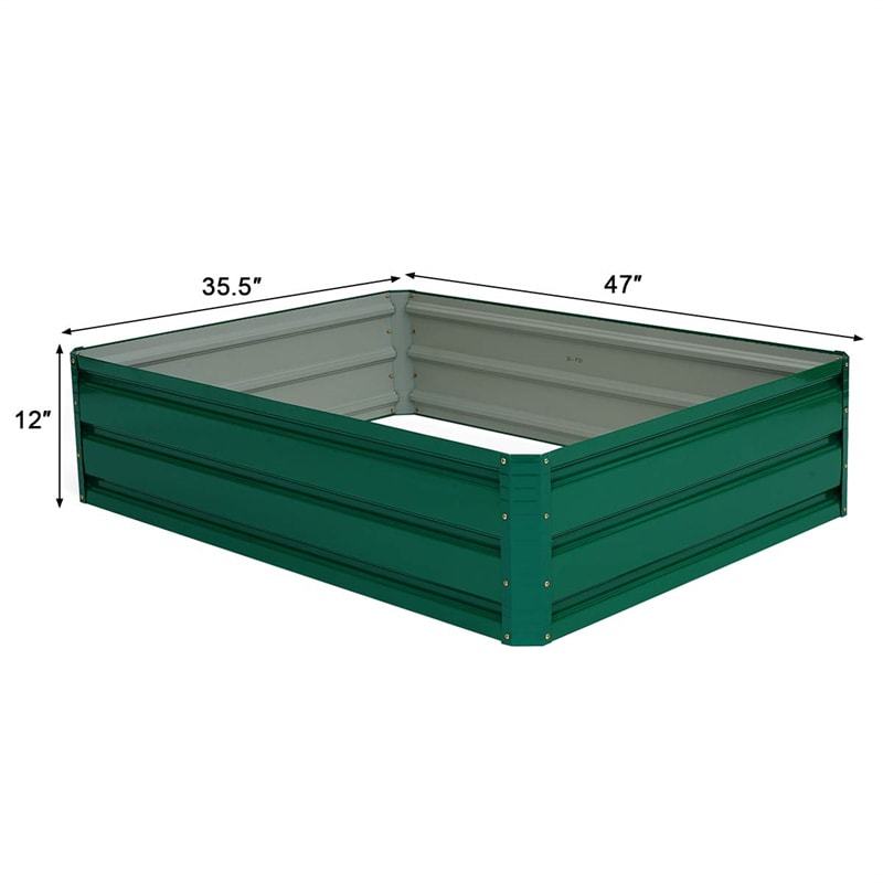 47"x 35.5" Patio Raised Garden Bed Metal Plant Box for Vegetable Flower Planter